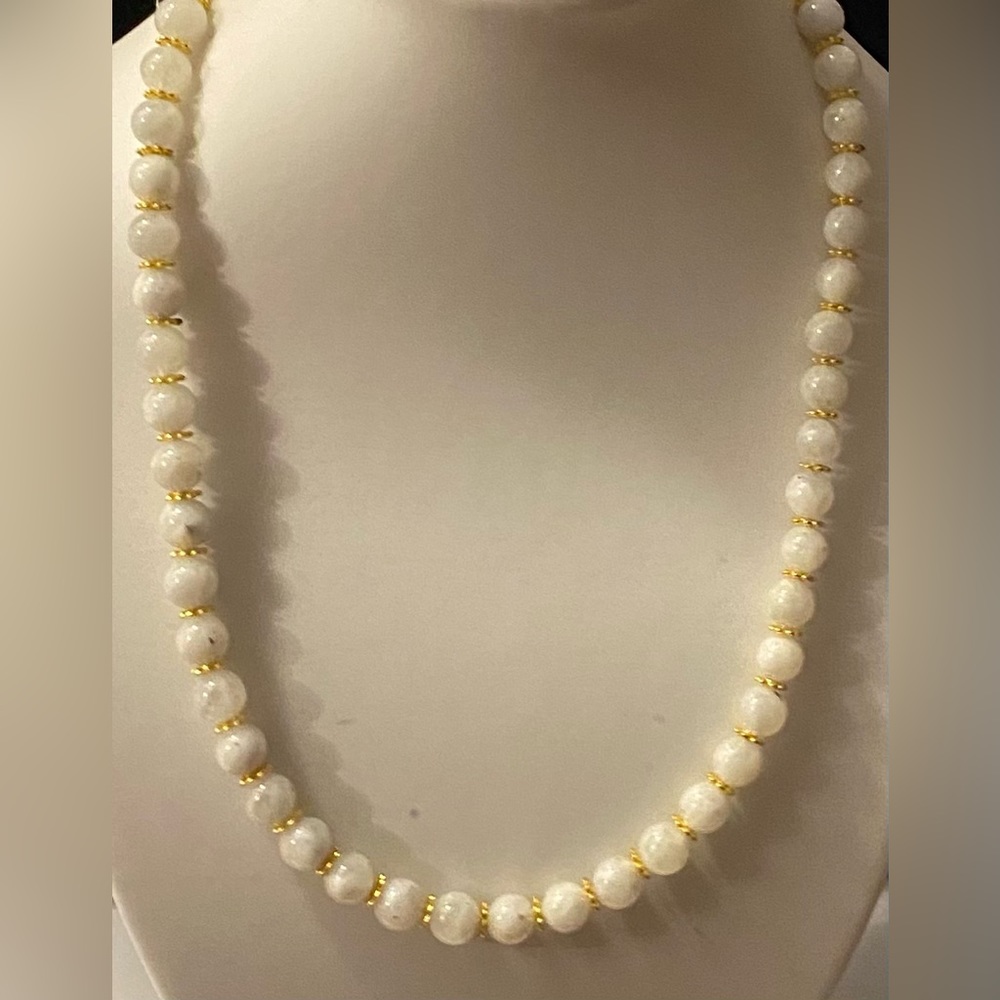 NEW White Jade necklace - Strictly Canadian!